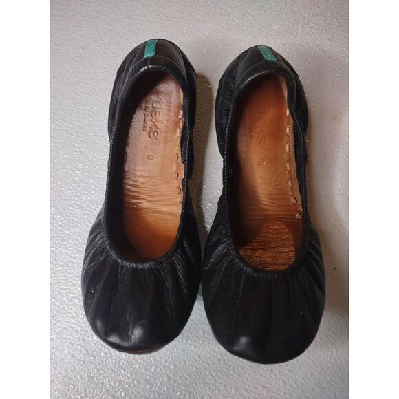 Tieks By Gavrieli Matte Black Leather Ballet Flats Size 8 - Picture 2 of 13